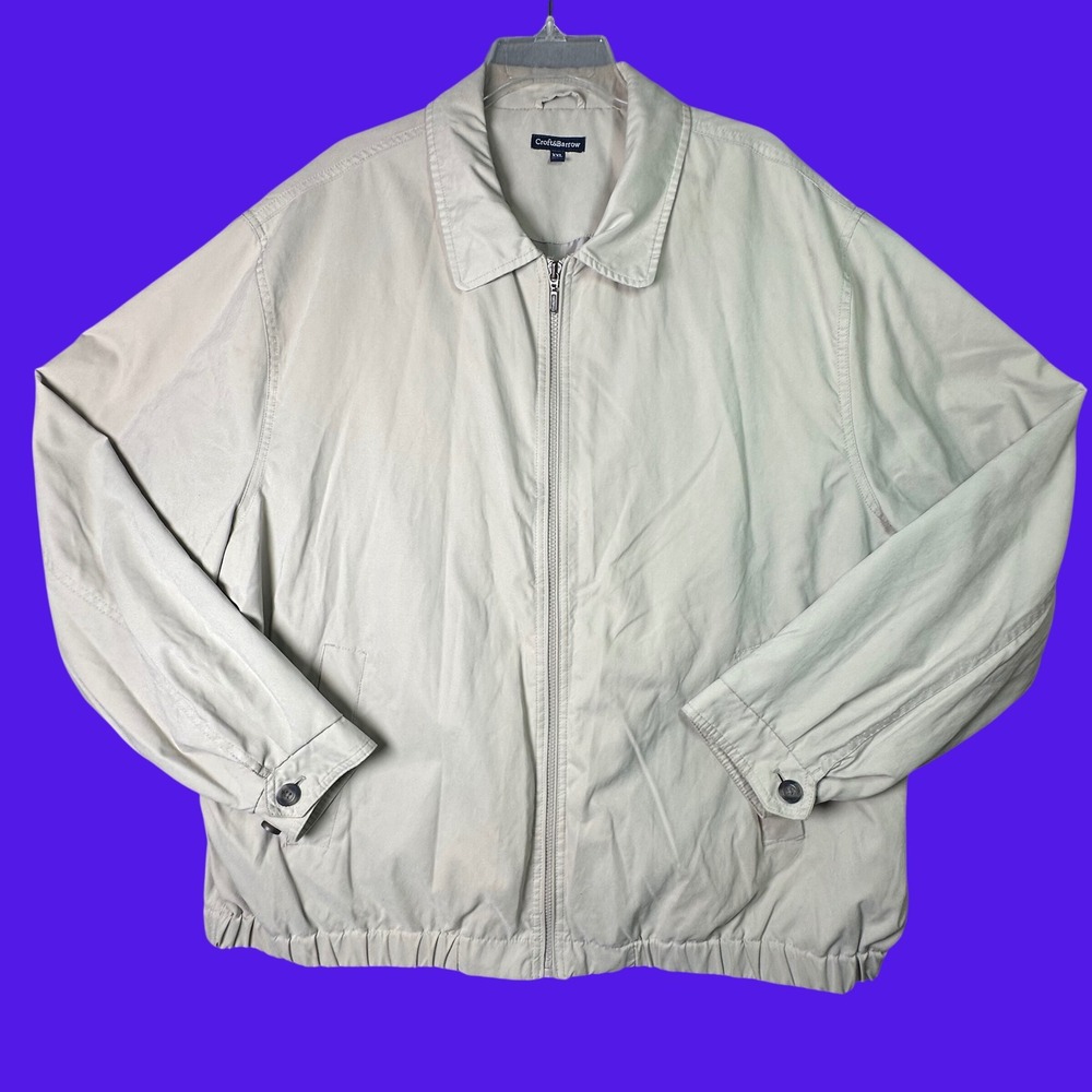 Croft & Barrow Harrington Bomber Jacket Classic Dadcore XXL Tan Khaki Gorpcore